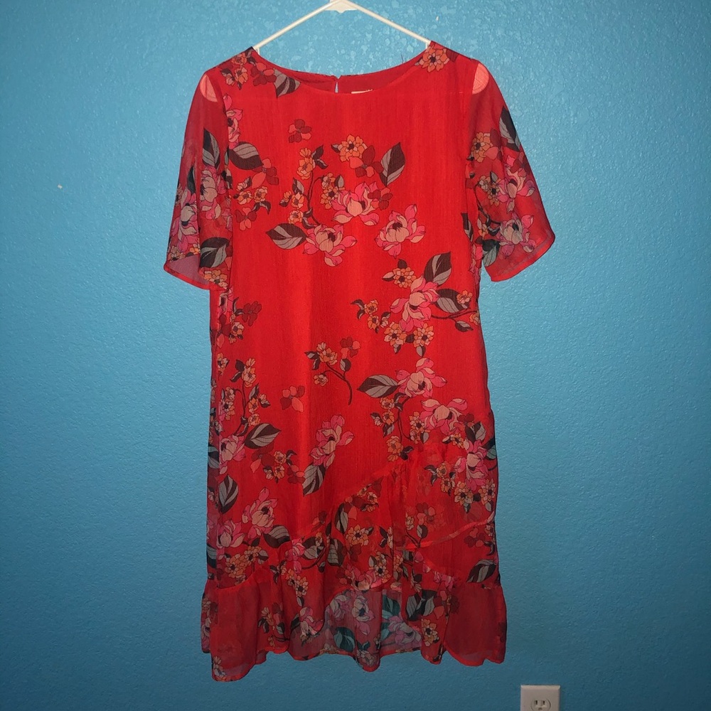 ❤️A New Day Red Floral Dress ❤️